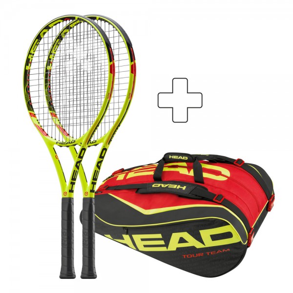 Tennisschläger HEAD Bundle 2x YouTek Graphene XT Extreme Rev Pro 16/19 -16/16