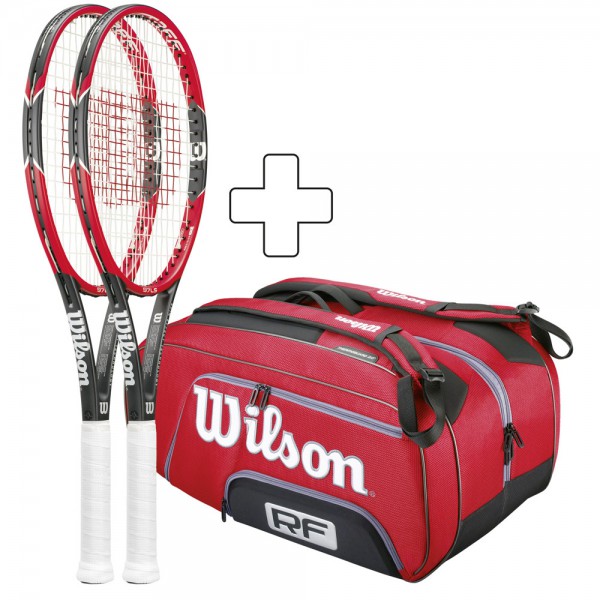 Tennisschläger Wilson Bundle 2x Pro Staff 97LS (besaitet)