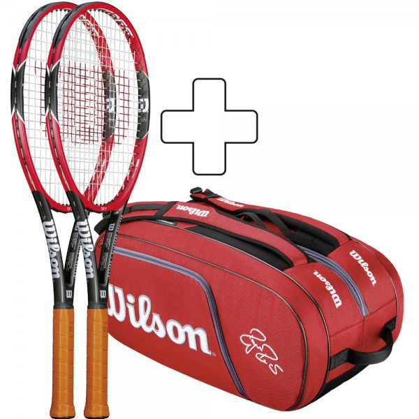 Tennisschläger Wilson Bundle 2x Pro Staff 97 (besaitet)