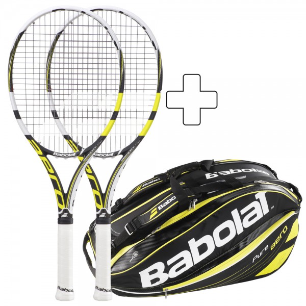 Tennisschläger Babolat Bundle 2x Aeropro Lite GT