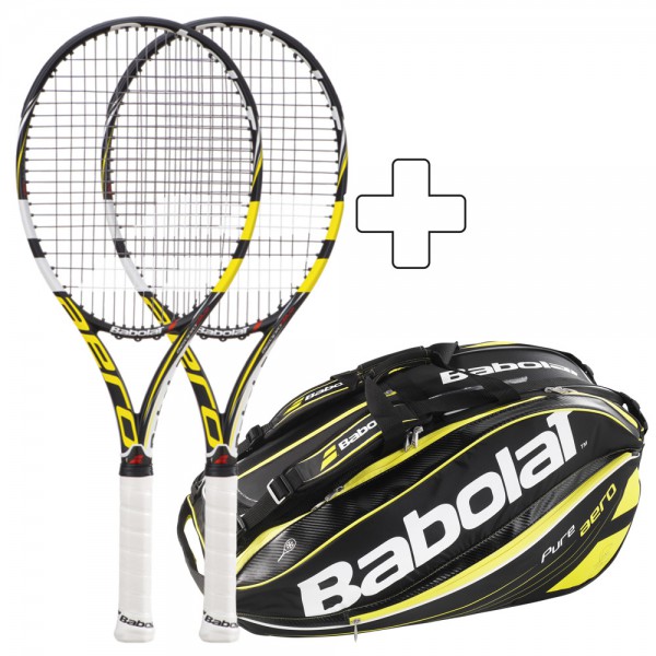 Tennisschläger Babolat Bundle 2x Aeropro Drive GT +